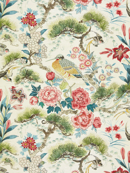 SCALAMANDRE  SHENYANG SISAL BIRD , ANIMAL 
BOTANICAL , FOLIAGE 
CHINOISERIE BLOOM   - SC 0003WP88380 NEW SKU # SCWP883800003