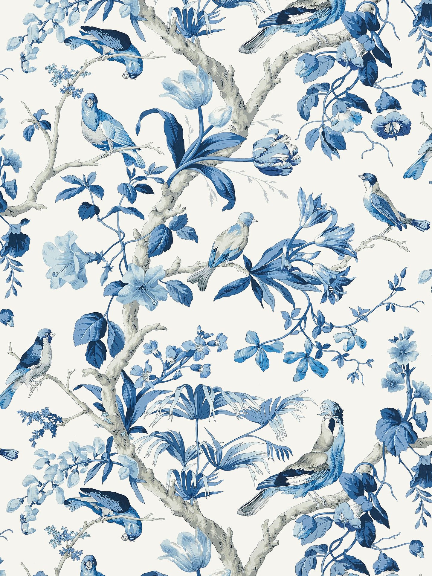 SCALAMANDRE  BELIZE BIRD , ANIMAL 
BOTANICAL , FOLIAGE 
FLORAL PORCELAIN   - SC 0003WP88381 NEW SKU # SCWP883810003