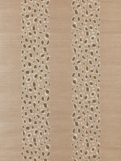 SCALAMANDRE  CATWALK EMBELLISHED GRASSCLOTH ANIMAL SKIN 
STRIPE DESERT   - SC 0003WP88446 NEW SKU # SCWP884460003