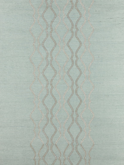 SCALAMANDRE  VALENTINA EMBELLISHED SISAL DIAMOND , OGEE 
FRETWORK , LATTICE 
STRIPE SEAGLASS   - SC 0003WP88447 NEW SKU # SCWP884470003