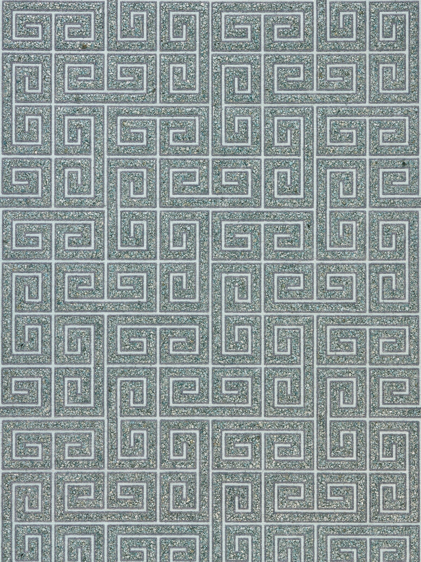 SCALAMANDRE  FRET MOSAIC GRASSCLOTH GEOMETRIC 
GREEK KEY , LABYRINTH MINERAL   - SC 0003WP88557 NEW SKU # SCWP885570003