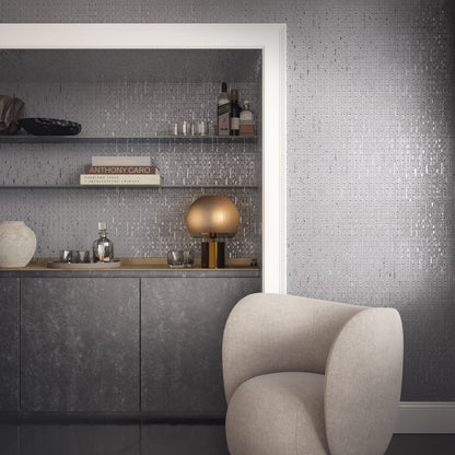 SCALAMANDRE  KNIGHT WALLCOVERING ABSTRACT 
DOTS , CIRCLES 
TEXTURE STERLING   - SC 0003WP88559 NEW SKU # SCWP885590003