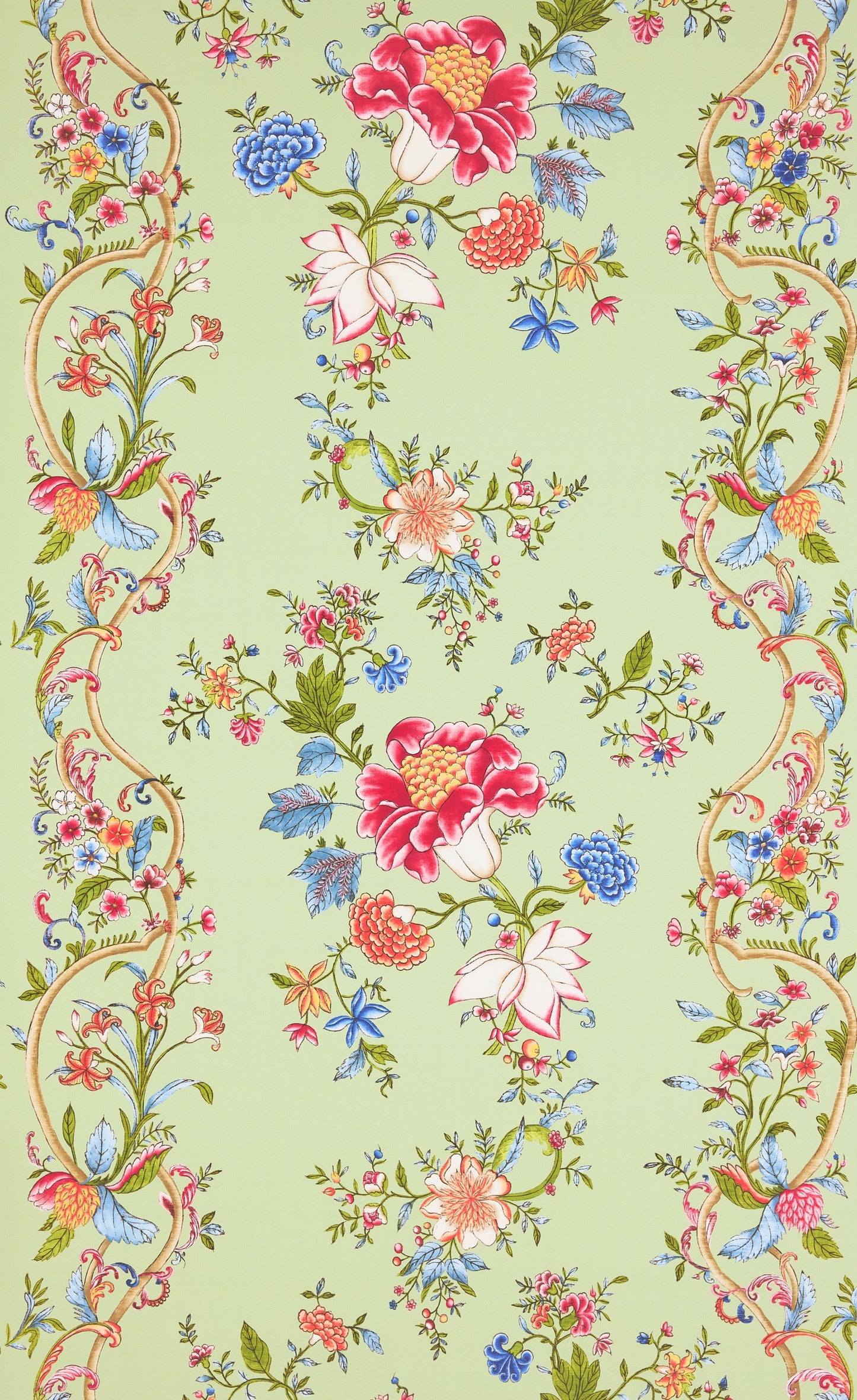 SCALAMANDRE  CAMELLIA TRELLIS WALLCOVERING FLORAL 
FRETWORK , LATTICE SEAFOAM POSEY   - SC 0003WP88566 NEW SKU # SCWP885660003