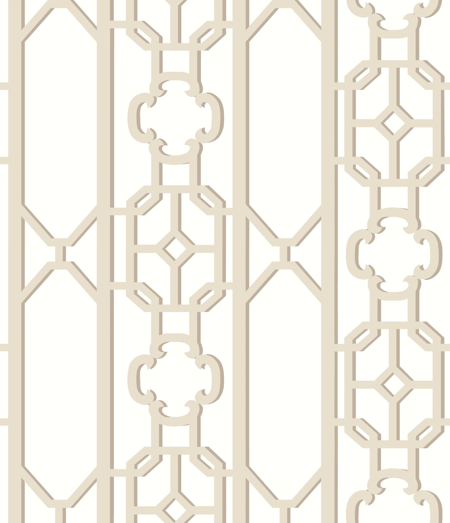 SCALAMANDRE  JOANNA FRET FRETWORK , LATTICE TOFFEE   - SC 0003WP88582D NEW SKU # SCWP88582D0003