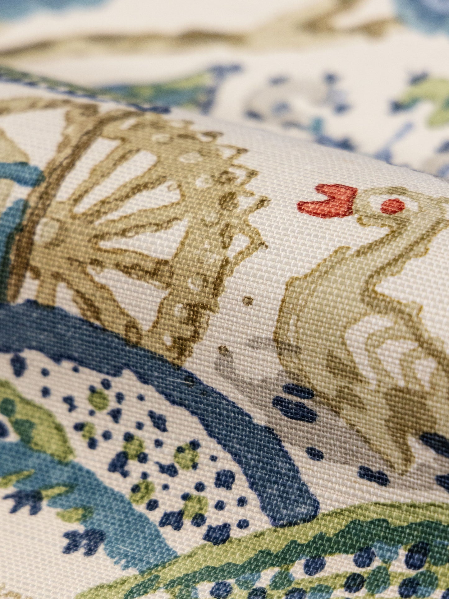 SCALAMANDRE  KELMESCOTT WALLCOVERING BOTANICAL , FOLIAGE 
SCENIC PEACOCK ON SAND   - SC 0003WP88588 NEW SKU # SCWP885880003