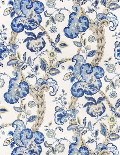 SCALAMANDRE  CUMBRIA WALLCOVERING JACOBEAN , TREE OF LIFE CHINA BLUE ON IVORY   - SC 0003WP88589 NEW SKU # SCWP885890003