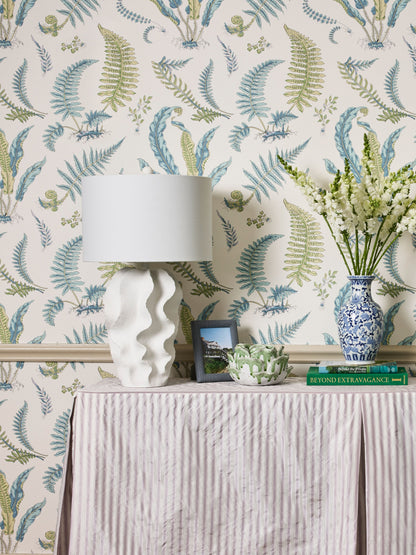 SCALAMANDRE  ELSIE DE WOLFE WALLCOVERING BOTANICAL , FOLIAGE BEACH GLASS   - SC 0003WP88592D NEW SKU # SCWP88592D0003