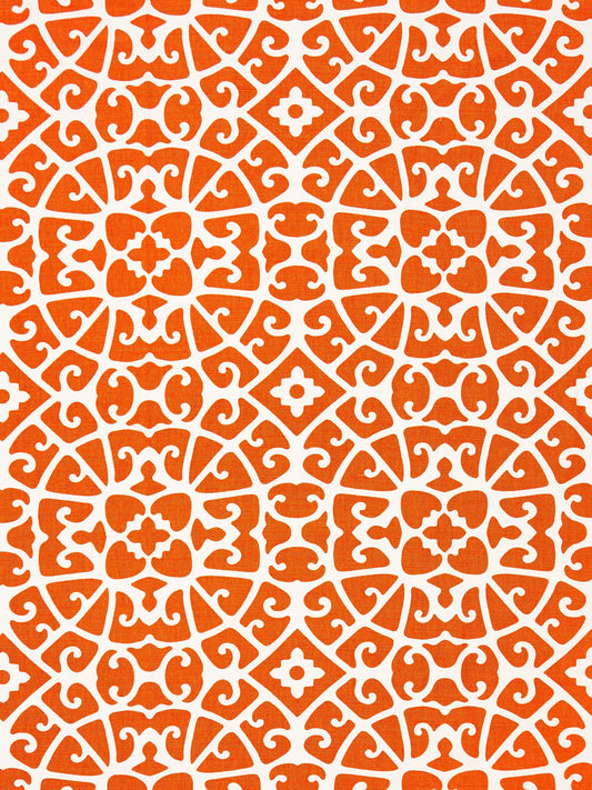 SCALAMANDRE  ANSHUN LATTICE FABRIC PERSIMMON   - SC 000416559