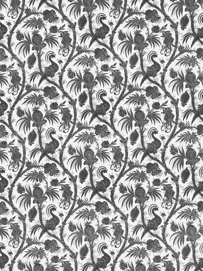 SCALAMANDRE  BALINESE PEACOCK LINEN PRINT FABRIC MANDARIN   - SC 000416575 NEW SKU # SC165750004