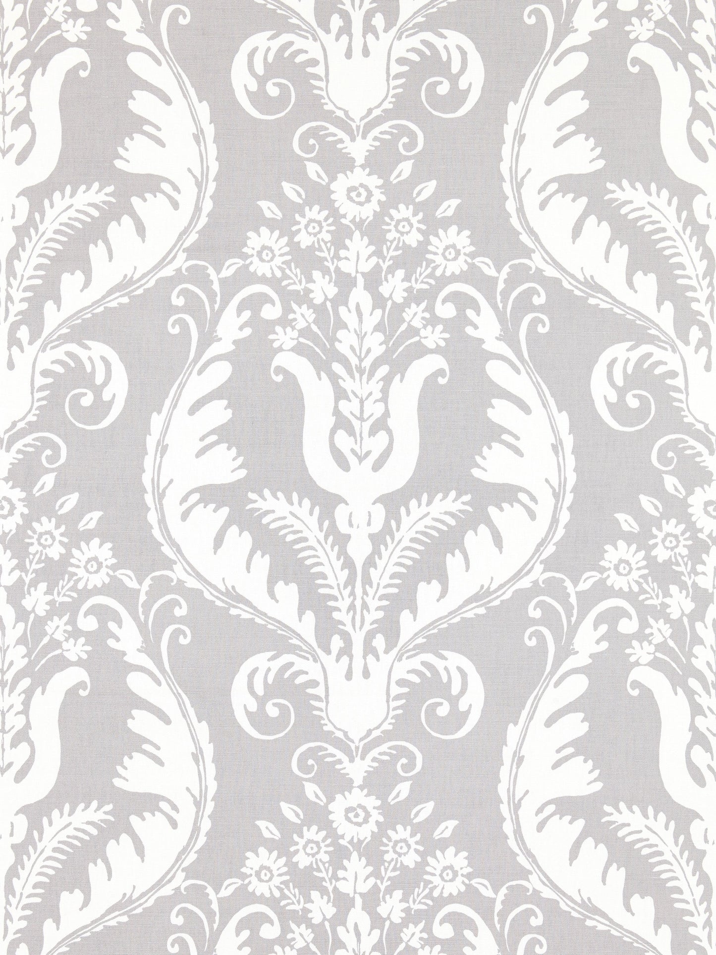 SCALAMANDRE  PRIMAVERA LINEN PRINT FABRIC FRENCH GREY   - SC 000416597