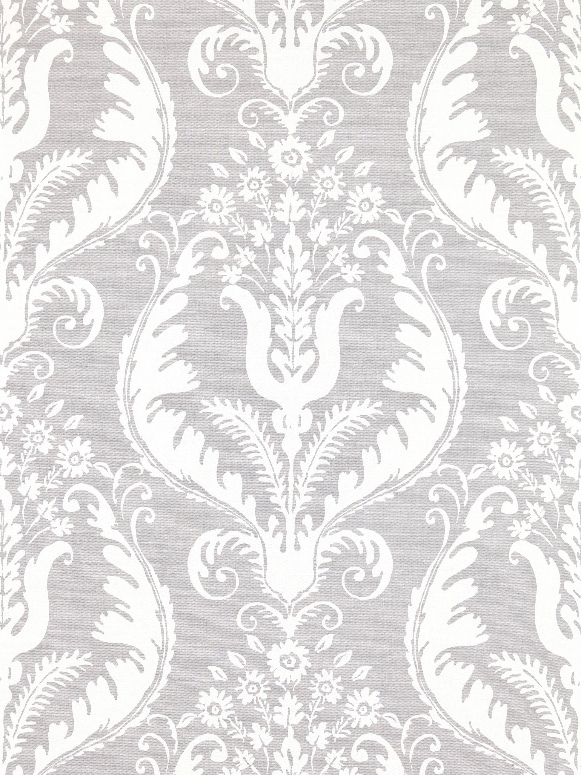 SCALAMANDRE  PRIMAVERA LINEN PRINT FABRIC FRENCH GREY   - SC 000416597