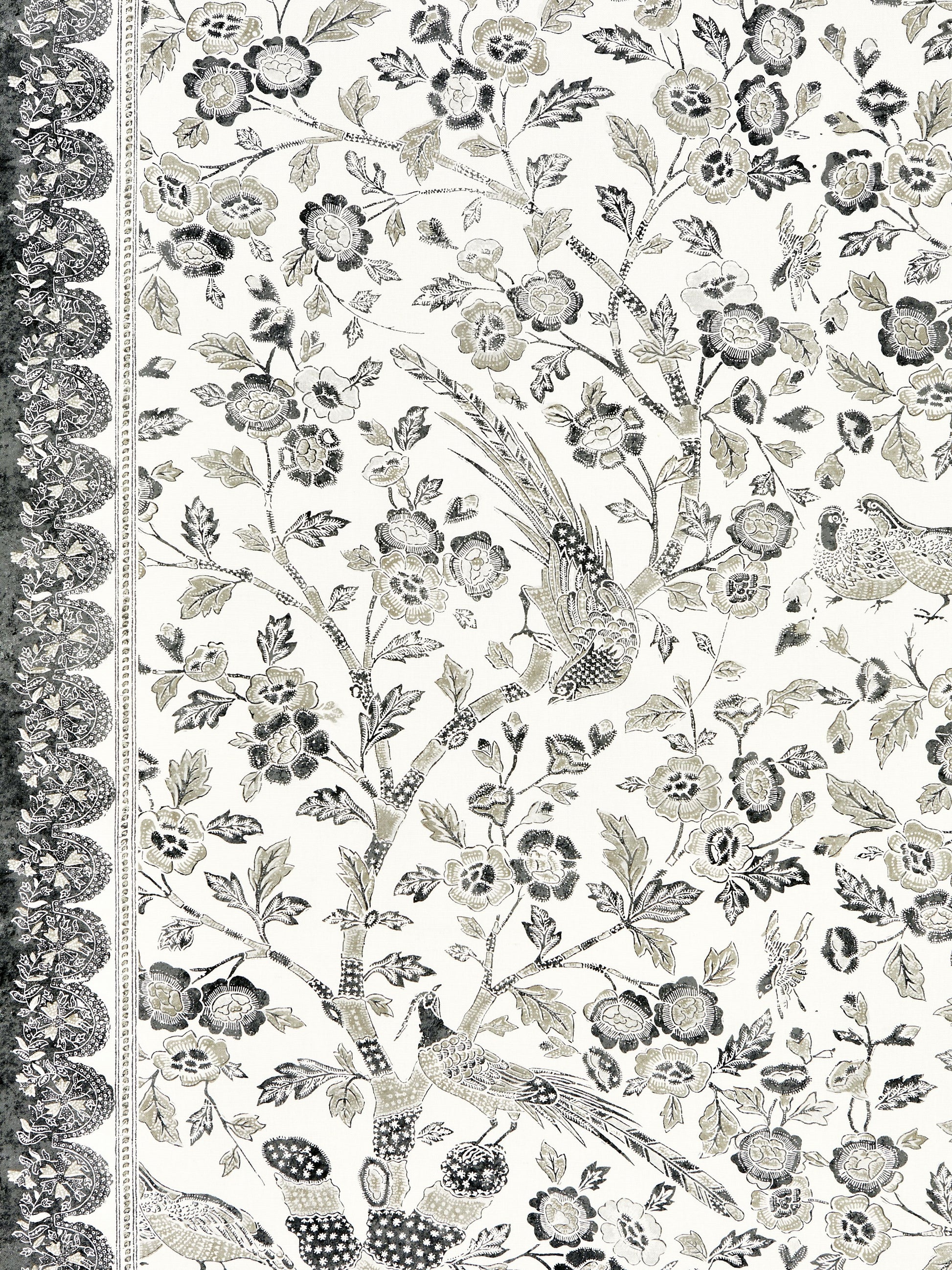 SCALAMANDRE  ANISSA PRINT FABRIC TRUFFLE   - SC 000416625