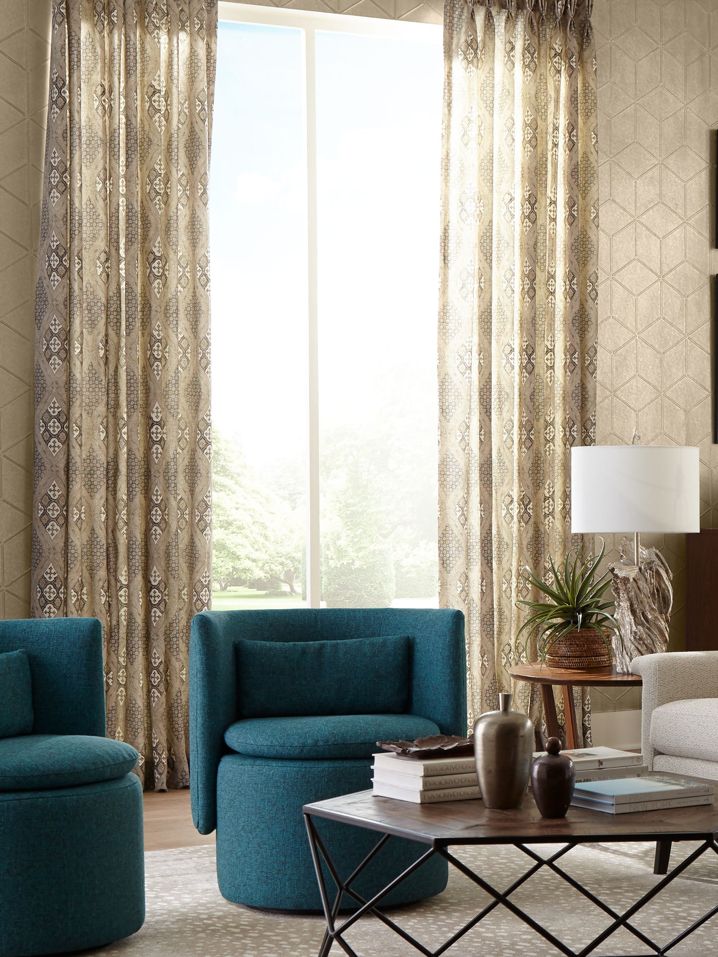 SCALAMANDRE  FARRAH PRINT FABRIC TRUFFLE   - SC 000416626 NEW SKU # SC166260004