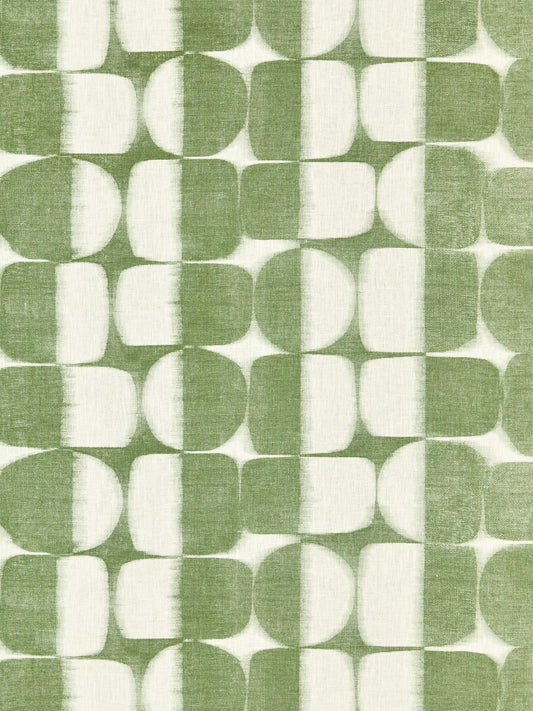 SCALAMANDRE  RIFT LINEN PRINT FABRIC BASIL   - SC 000416636