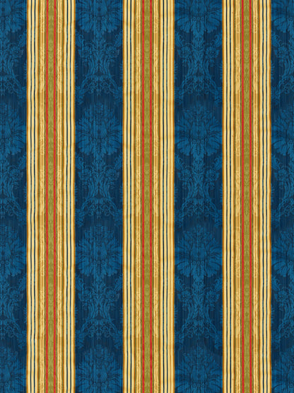 SCALAMANDRE  SANTA MARGARITA FABRIC MULTI ON COBALT   - SC 000426166 NEW SKU # SC261660004