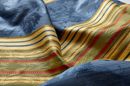 SCALAMANDRE  SANTA MARGARITA FABRIC MULTI ON COBALT   - SC 000426166 NEW SKU # SC261660004