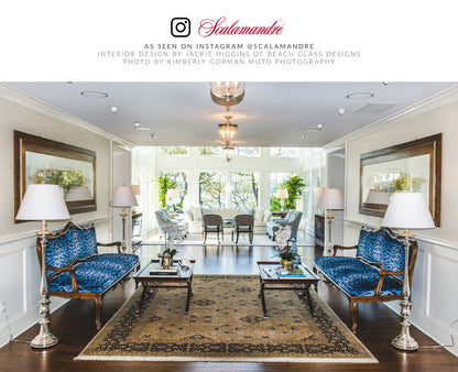 Scalamandré Tigre Blues & Black Cut Velvet Fabric showcasing a bold tiger stripe pattern in deep blues and black, ideal for luxury upholstery projects