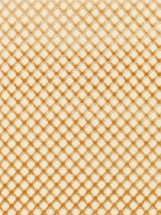 SCALAMANDRE  POMFRET - SILK FABRIC COFFEE ON BEIGE   - SC 000426692