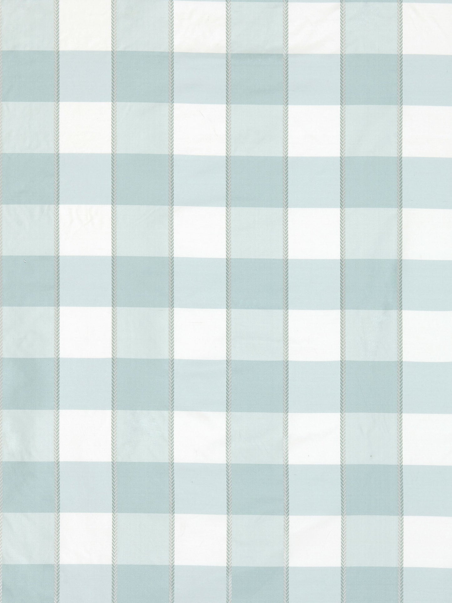 SCALAMANDRE  CHELSEA CHECK FABRIC AQUAMARINE   - SC 000427024