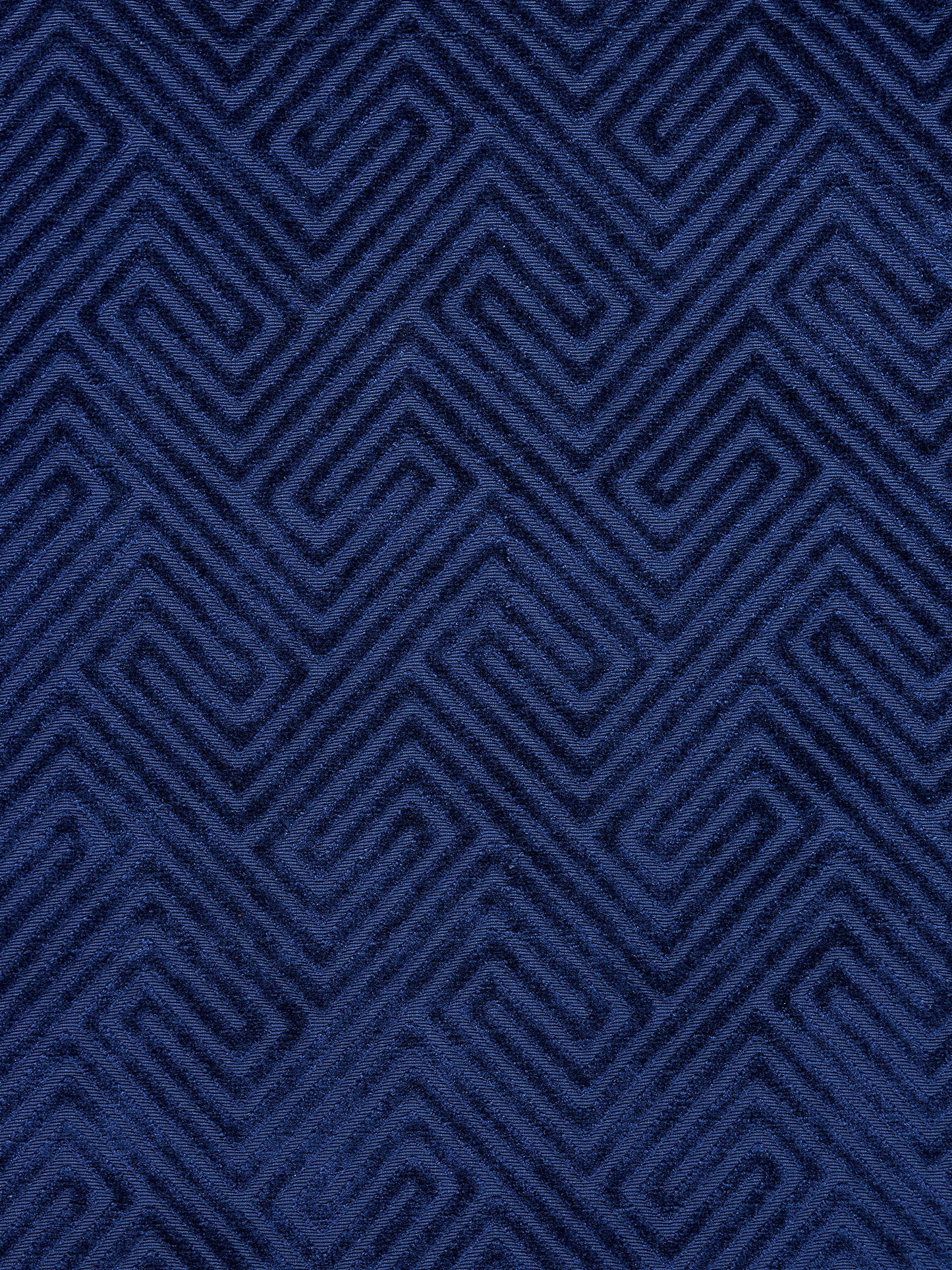 SCALAMANDRE  MEANDER VELVET FABRIC NAVY   - SC 000427060