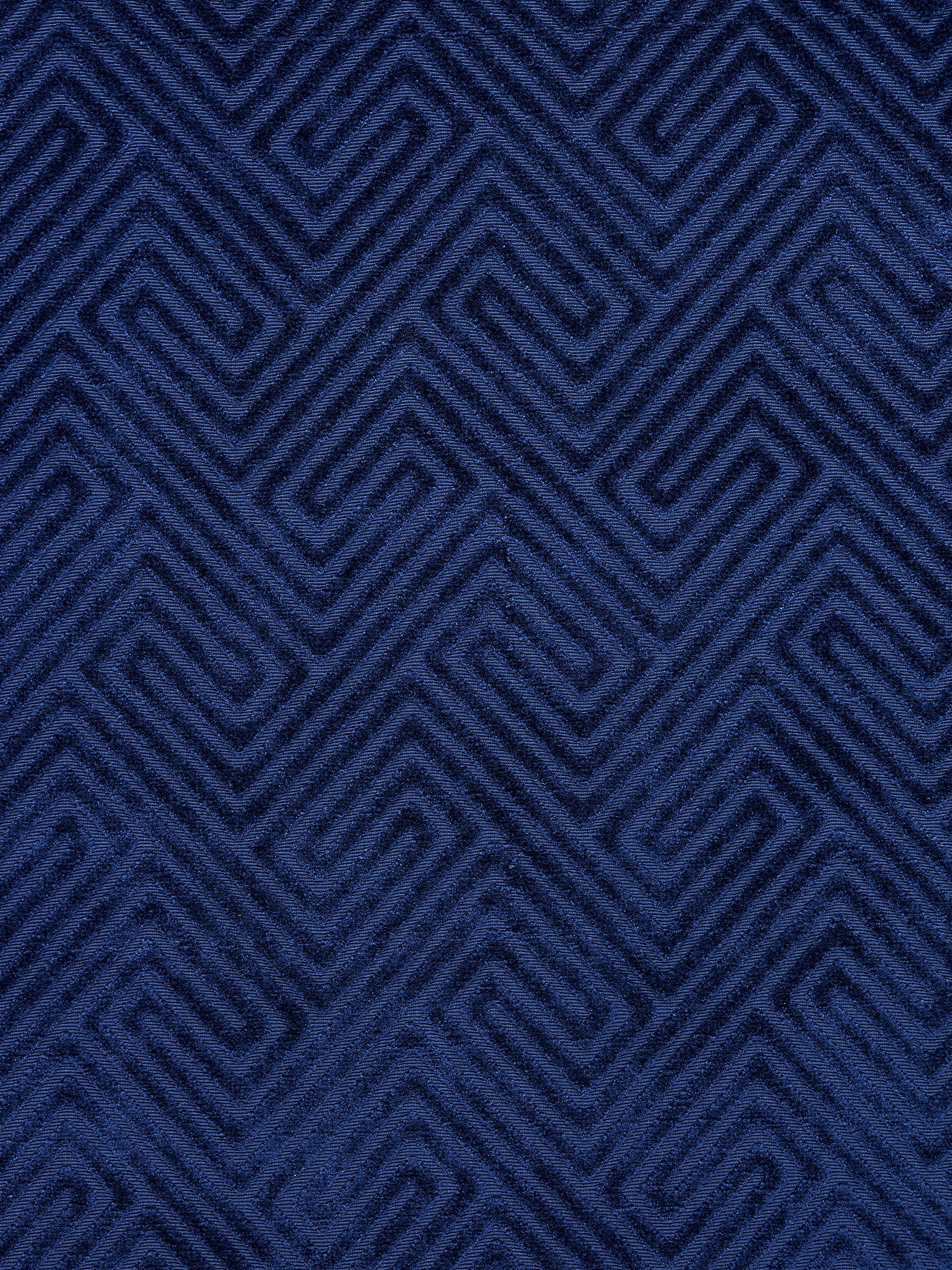 SCALAMANDRE  MEANDER VELVET FABRIC NAVY   - SC 000427060