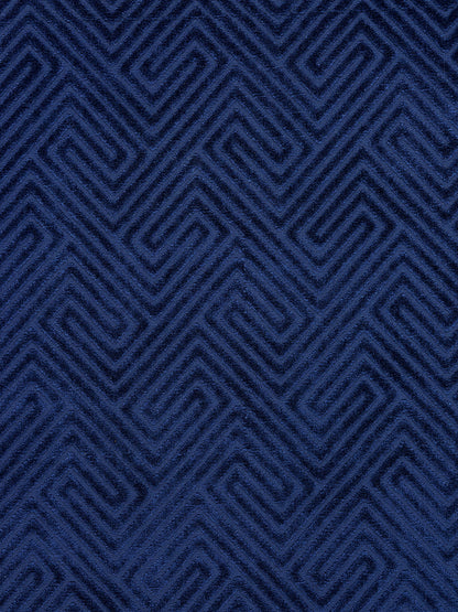 SCALAMANDRE  MEANDER VELVET FABRIC NAVY   - SC 000427060 NEW SKU # SC270600004