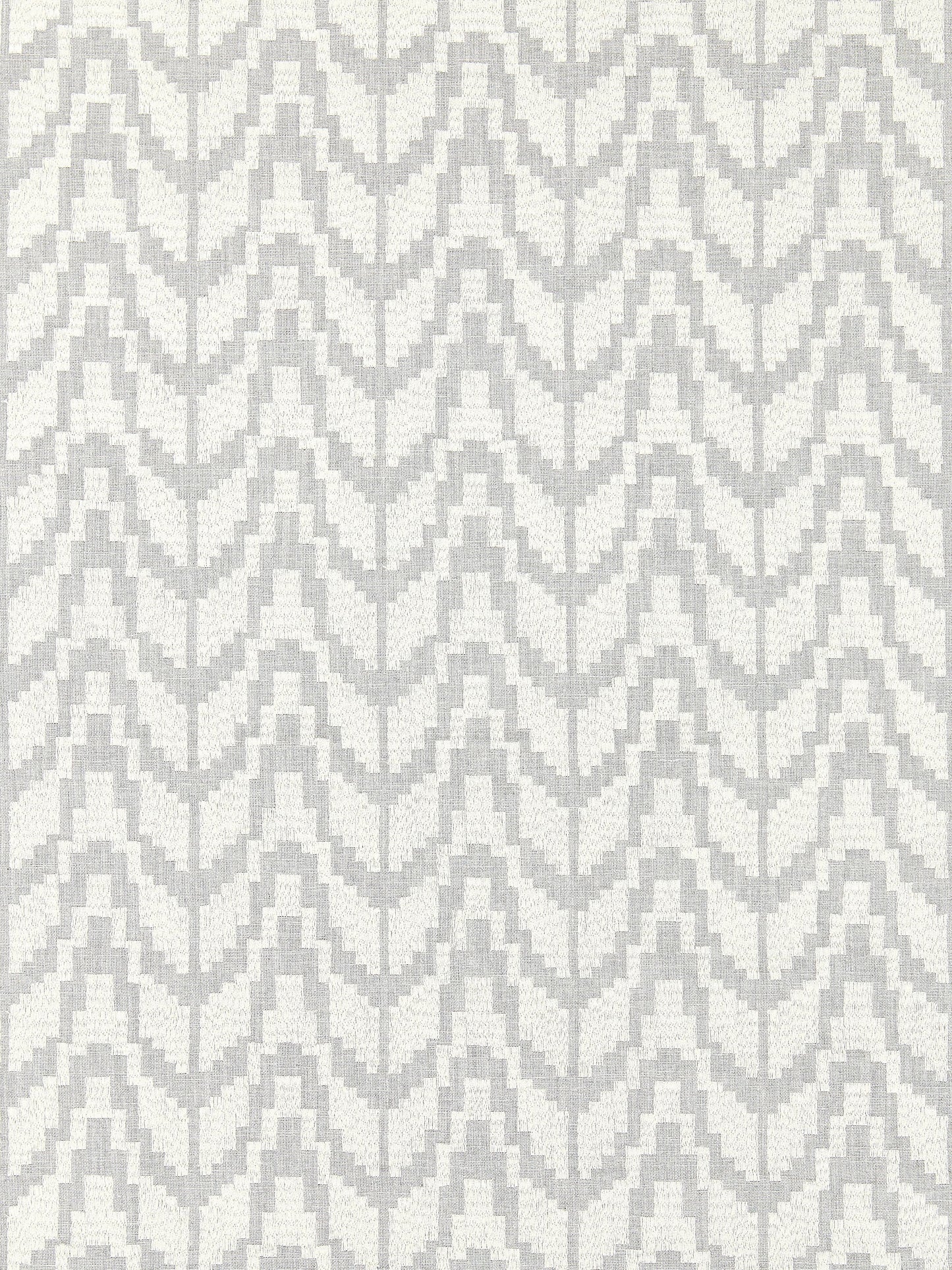 SCALAMANDRE  CHEVRON EMBROIDERY FABRIC PEARL   - SC 000427103