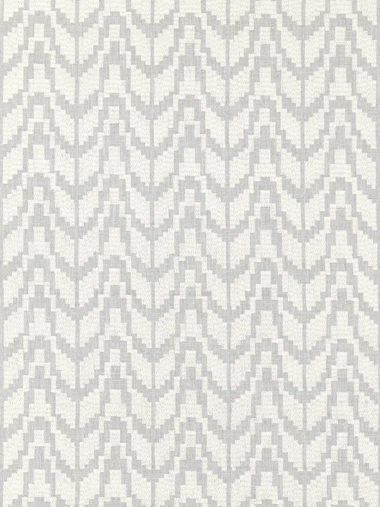 SCALAMANDRE  CHEVRON EMBROIDERY FABRIC PEARL   - SC 000427103