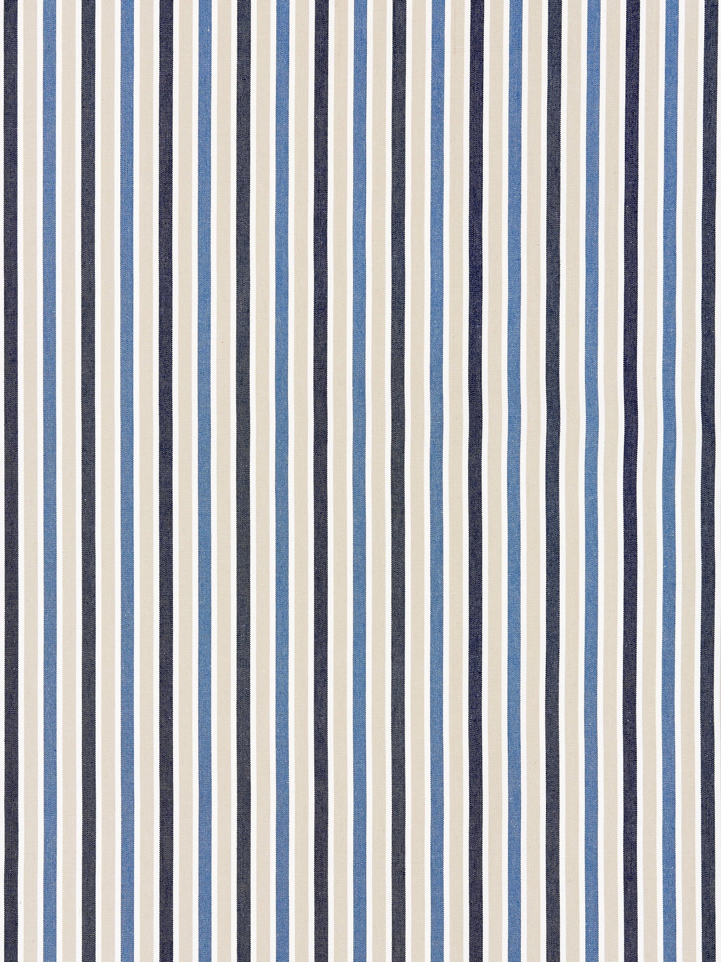 SCALAMANDRE  LEEDS COTTON STRIPE FABRIC INDIGO   - SC 000427114