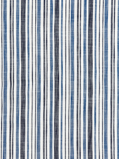SCALAMANDRE  PEMBROKE STRIPE FABRIC MARINE BLUE   - SC 000427116 NEW SKU # SC271160004