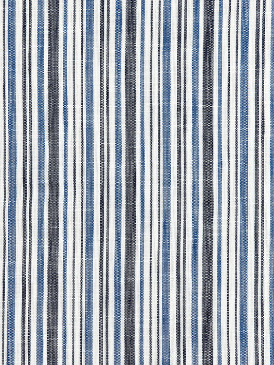 SCALAMANDRE  PEMBROKE STRIPE FABRIC MARINE BLUE   - SC 000427116