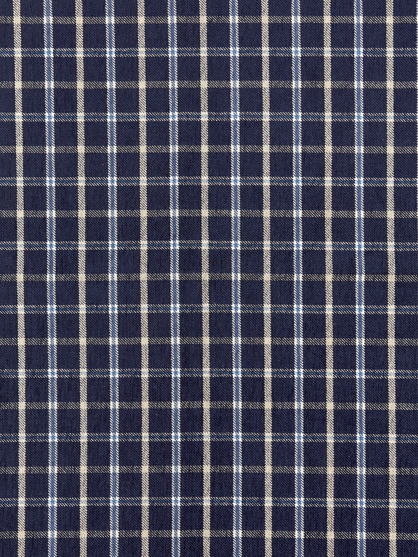 SCALAMANDRE  BRISTOL PLAID FABRIC NAVY   - SC 000427121