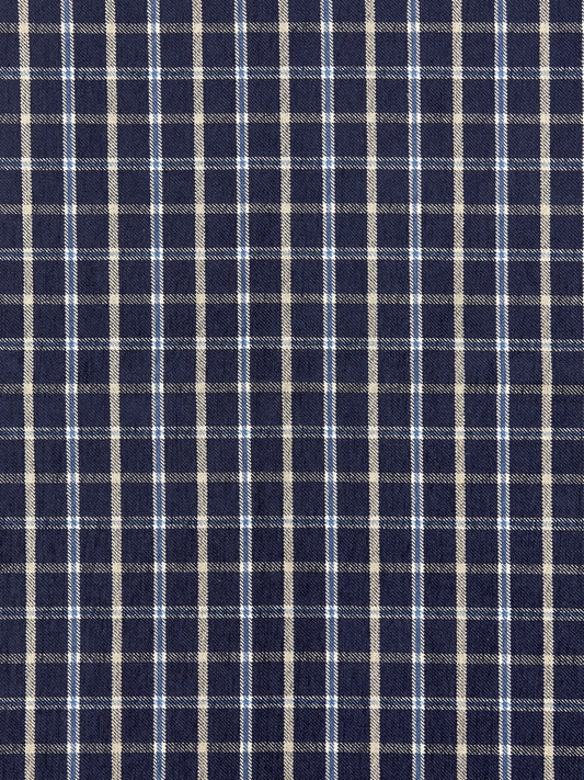 SCALAMANDRE  BRISTOL PLAID FABRIC NAVY   - SC 000427121