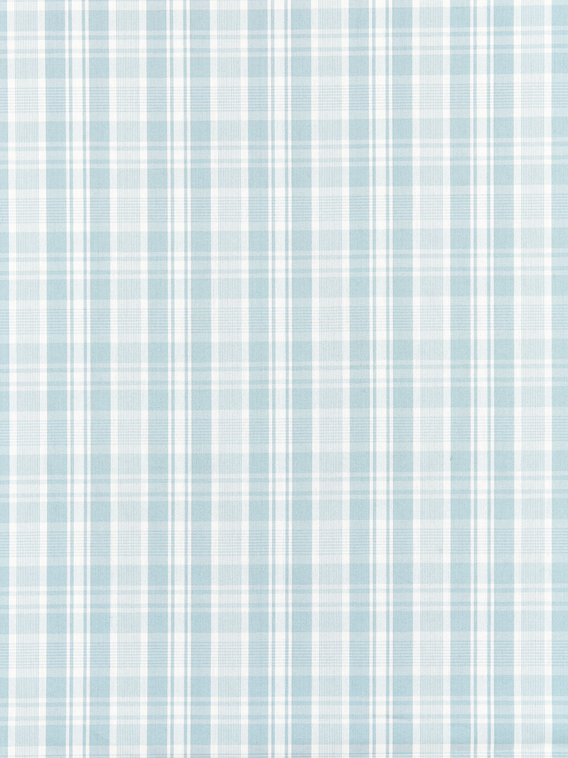 SCALAMANDRE  PRESTON COTTON PLAID FABRIC SKY   - SC 000427122