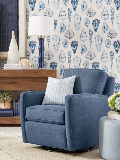 SCALAMANDRE  PRESTON COTTON PLAID FABRIC SKY   - SC 000427122 NEW SKU # SC271220004