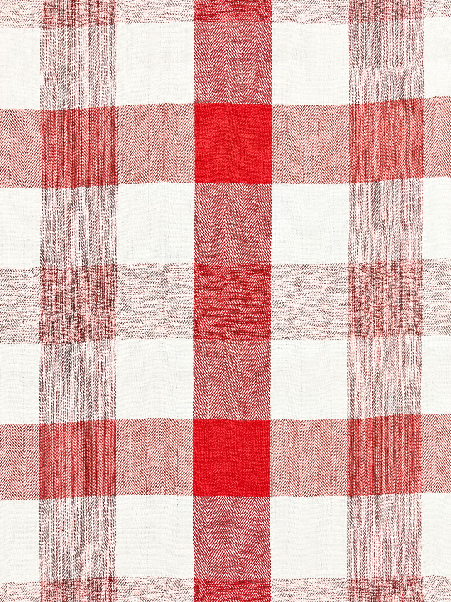 SCALAMANDRE  WESTPORT LINEN PLAID FABRIC CORAL   - SC 000427135