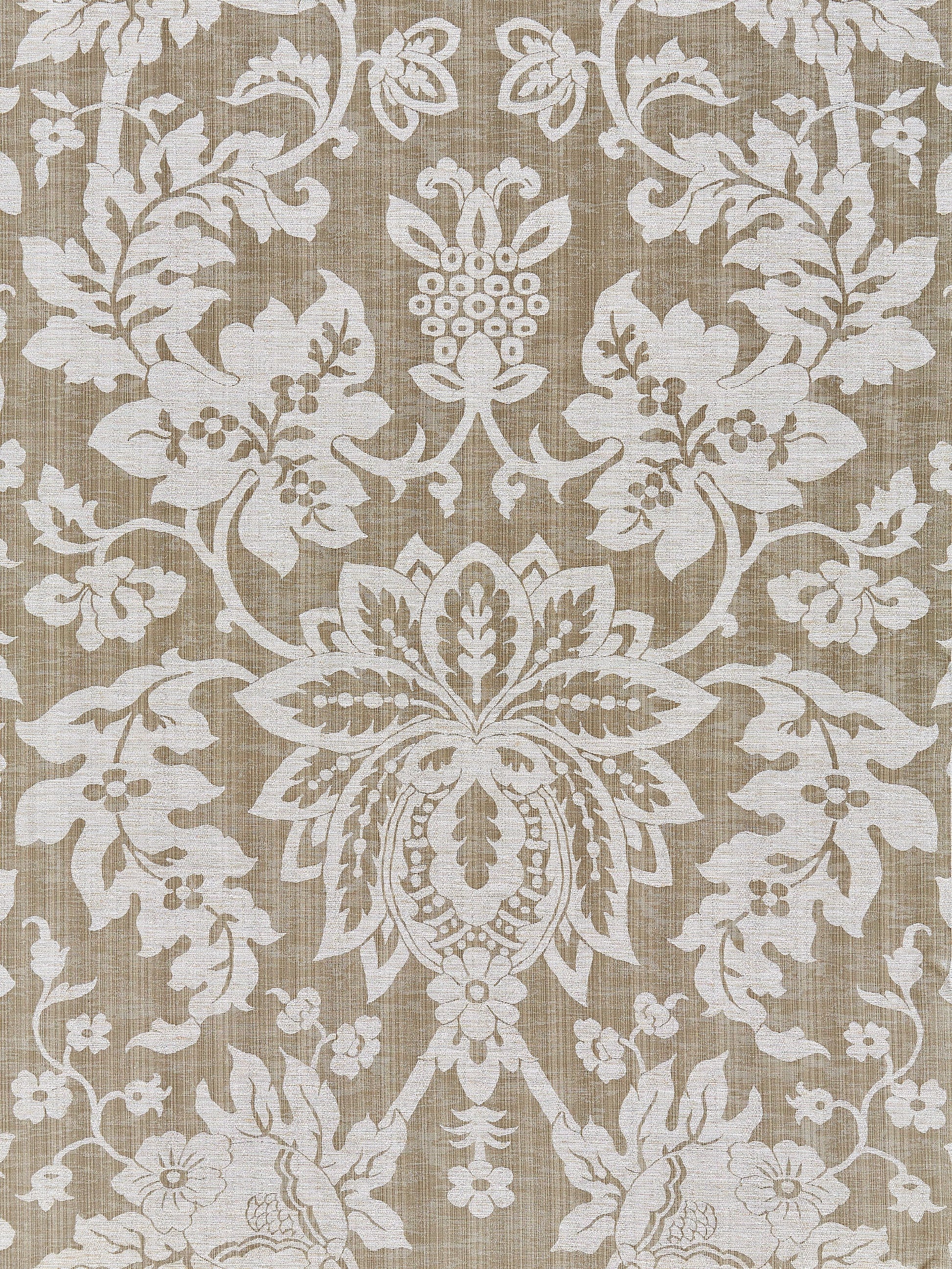 SCALAMANDRE  METALLINE DAMASK FABRIC SMOKE   - SC 000427136