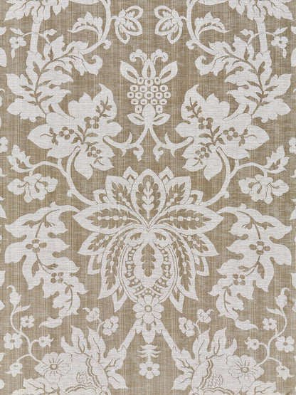 SCALAMANDRE  METALLINE DAMASK FABRIC SMOKE   - SC 000427136 NEW SKU # SC271360004