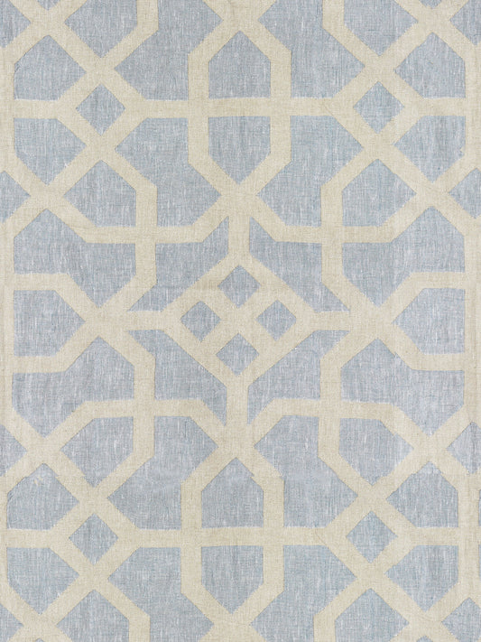 SCALAMANDRE  LINEN LATTICE FABRIC BLUESTONE & FOG   - SC 000427149