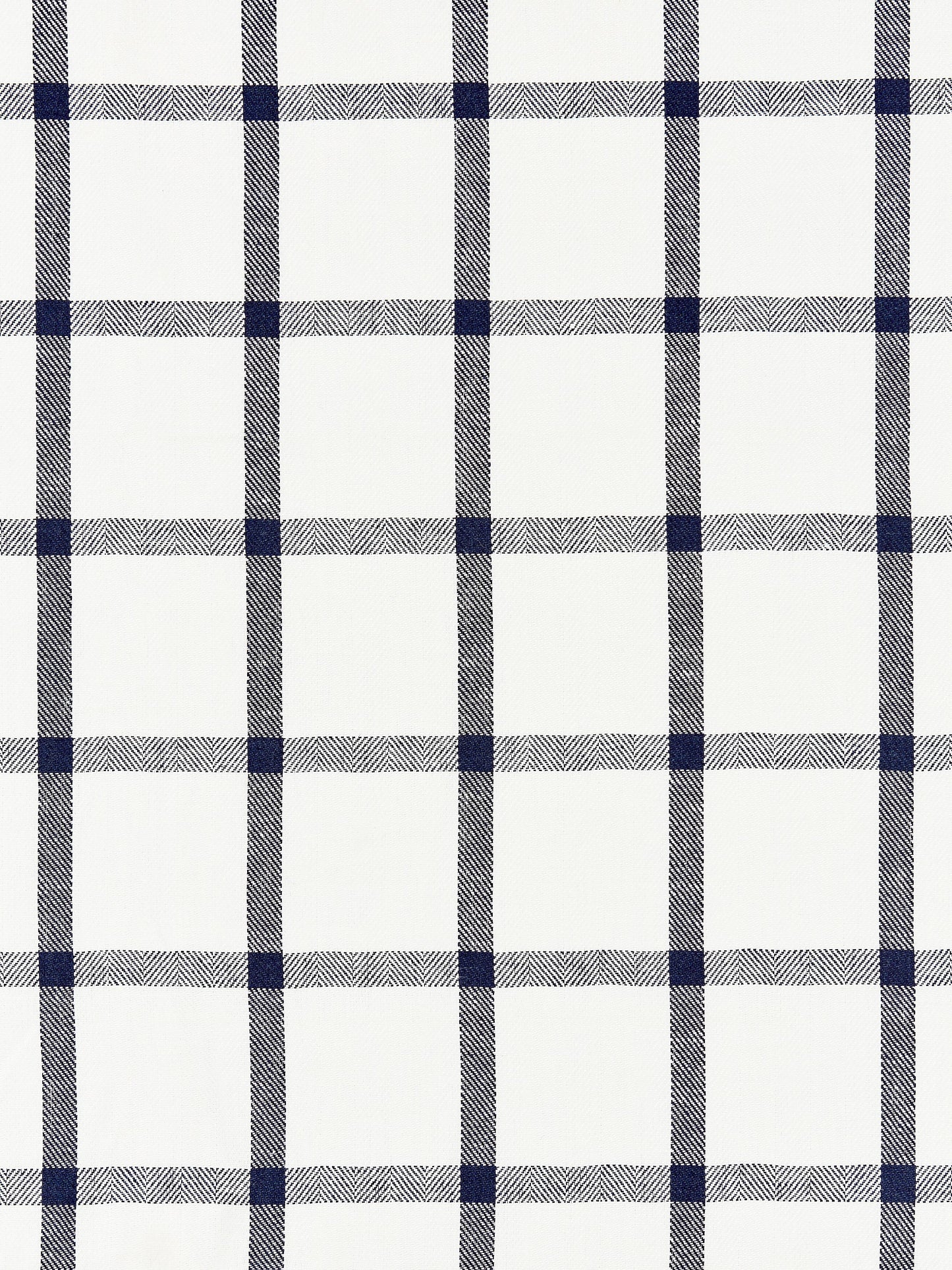 SCALAMANDRE  WILTON LINEN CHECK FABRIC NAVY   - SC 000427152