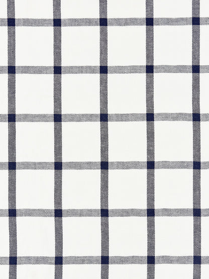 SCALAMANDRE  WILTON LINEN CHECK FABRIC NAVY   - SC 000427152 NEW SKU # SC271520004