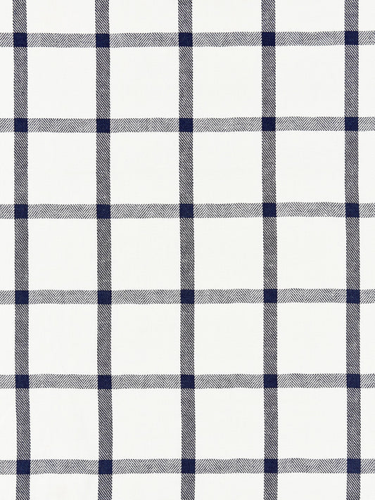 SCALAMANDRE  WILTON LINEN CHECK FABRIC NAVY   - SC 000427152