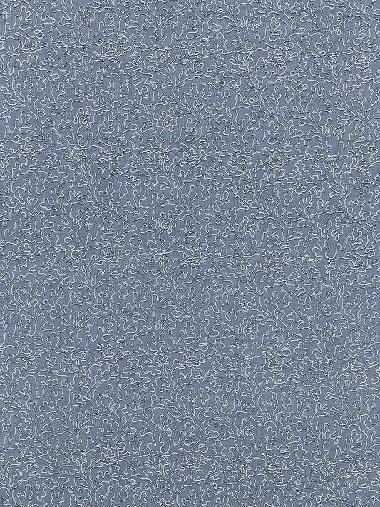 SCALAMANDRE  CORAILLE FABRIC COPENHAGEN BLUE   - SC 000427163