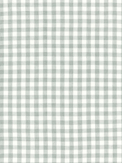 Swedish linen check fabric in Skylight.
