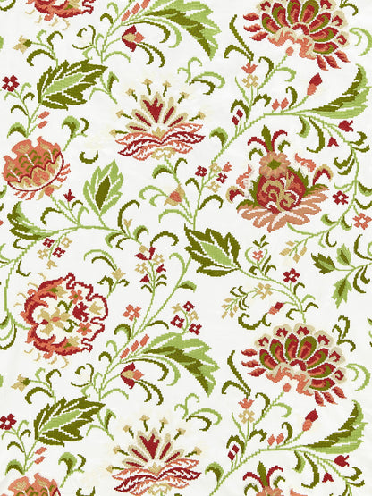 SCALAMANDRE  DELPHINE EMBROIDERY FABRIC BLOSSOM   - SC 000427173 NEW SKU # SC271730004