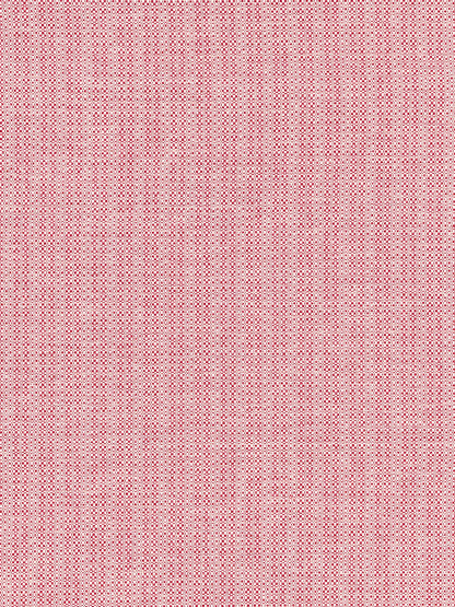 Pink and white woven fabric texture with fine striped grid pattern.
