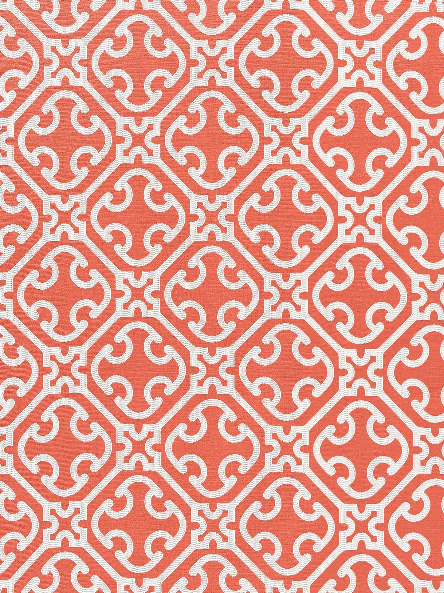 SCALAMANDRE  AILIN LATTICE WEAVE FABRIC CORAL   - SC 000427214