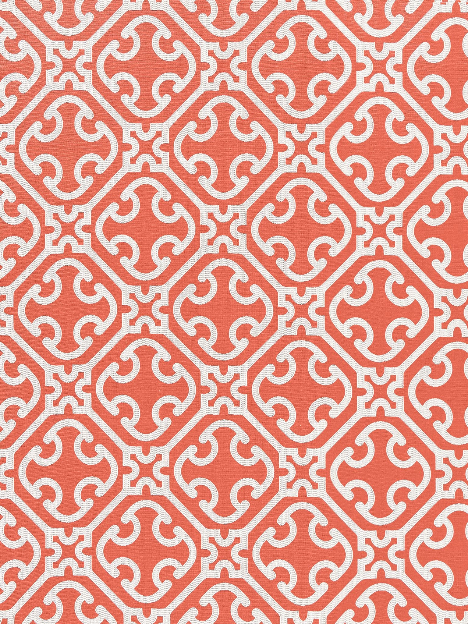 SCALAMANDRE  AILIN LATTICE WEAVE FABRIC CORAL   - SC 000427214