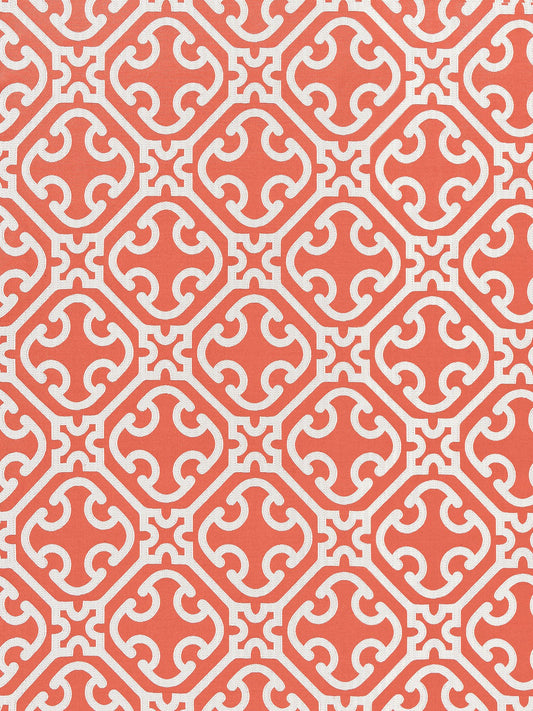 SCALAMANDRE  AILIN LATTICE WEAVE FABRIC CORAL   - SC 000427214