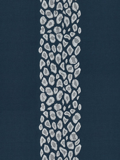 SCALAMANDRE  CATWALK EMBROIDERY FABRIC MIDNIGHT   - SC 000427255 NEW SKU # SC272550004